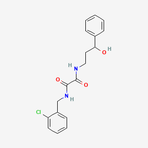 molecular formula C18H19ClN2O3 B3010701 N1-(2-chlorobenzyl)-N2-(3-hydroxy-3-phenylpropyl)oxalamide CAS No. 1396782-11-8