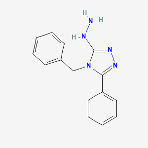 molecular formula C15H15N5 B3010707 4-benzyl-3-hydrazinyl-5-phenyl-4H-1,2,4-triazole CAS No. 1087784-30-2