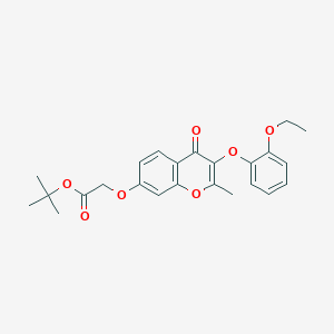 molecular formula C24H26O7 B3010740 Tert-butyl 2-[3-(2-ethoxyphenoxy)-2-methyl-4-oxochromen-7-yl]oxyacetate CAS No. 844853-52-7