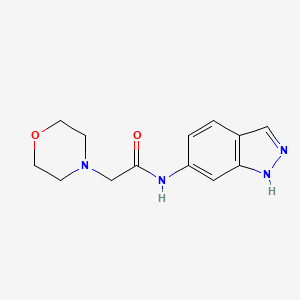 molecular formula C13H16N4O2 B3010755 N-(1H-indazol-6-yl)-2-morpholinoacetamide CAS No. 866008-91-5