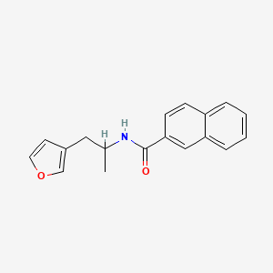 molecular formula C18H17NO2 B3010765 N-[1-(furan-3-yl)propan-2-yl]naphthalene-2-carboxamide CAS No. 1795194-61-4