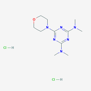 molecular formula C11H22Cl2N6O B3010790 N2,N2,N4,N4-tetramethyl-6-morpholino-1,3,5-triazine-2,4-diamine dihydrochloride CAS No. 1179383-99-3