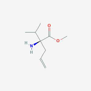 molecular formula C9H17NO2 B3010793 Methyl (2S)-2-amino-2-propan-2-ylpent-4-enoate CAS No. 107246-35-5