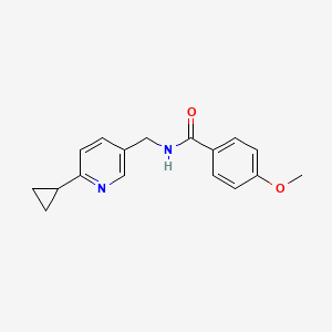 molecular formula C17H18N2O2 B3010796 N-[(6-cyclopropylpyridin-3-yl)methyl]-4-methoxybenzamide CAS No. 2320889-02-7