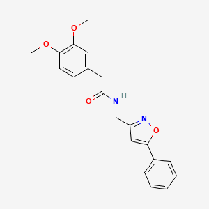 molecular formula C20H20N2O4 B3010809 2-(3,4-dimethoxyphenyl)-N-[(5-phenyl-1,2-oxazol-3-yl)methyl]acetamide CAS No. 946262-32-4