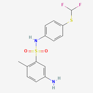 5-amino-N-{4-[(difluoromethyl)sulfanyl]phenyl}-2-methylbenzene-1-sulfonamide