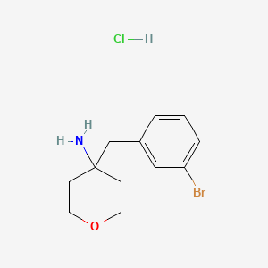 4-[(3-Bromophenyl)methyl]oxan-4-amine hydrochloride