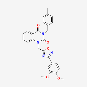 1-((3-(3,4-dimethoxyphenyl)-1,2,4-oxadiazol-5-yl)methyl)-3-(4-methylbenzyl)quinazoline-2,4(1H,3H)-dione
