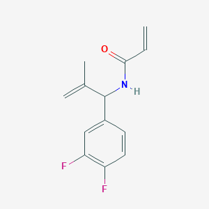 molecular formula C13H13F2NO B3010840 N-[1-(3,4-Difluorophenyl)-2-methylprop-2-enyl]prop-2-enamide CAS No. 2411259-74-8