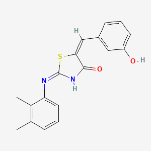 B3010857 (E)-2-((2,3-dimethylphenyl)amino)-5-(3-hydroxybenzylidene)thiazol-4(5H)-one CAS No. 356572-84-4