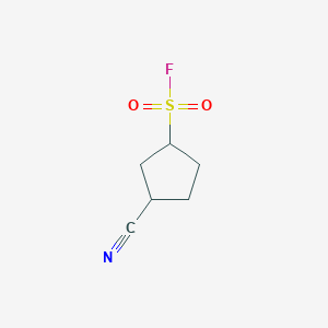 molecular formula C6H8FNO2S B3010881 3-Cyanocyclopentane-1-sulfonyl fluoride CAS No. 2138312-89-5