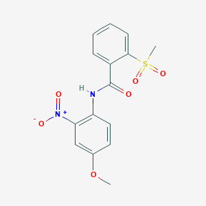 molecular formula C15H14N2O6S B3010884 N-(4-methoxy-2-nitrophenyl)-2-methylsulfonylbenzamide CAS No. 896266-90-3