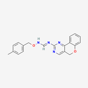 N'-(5H-chromeno[4,3-d]pyrimidin-2-yl)-N-[(4-methylphenyl)methoxy]methanimidamide