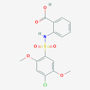 2-(4-Chloro-2,5-dimethoxybenzenesulfonamido)benzoic acid