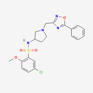 5-chloro-2-methoxy-N-(1-((5-phenyl-1,2,4-oxadiazol-3-yl)methyl)pyrrolidin-3-yl)benzenesulfonamide