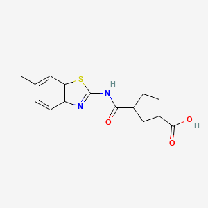 3-((6-Methylbenzo[d]thiazol-2-yl)carbamoyl)cyclopentanecarboxylic acid