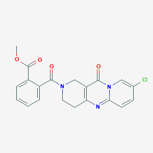 molecular formula C20H16ClN3O4 B3010903 methyl 2-(13-chloro-2-oxo-1,5,9-triazatricyclo[8.4.0.03,8]tetradeca-3(8),9,11,13-tetraene-5-carbonyl)benzoate CAS No. 2034506-10-8
