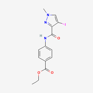 ethyl 4-{[(4-iodo-1-methyl-1H-pyrazol-3-yl)carbonyl]amino}benzenecarboxylate