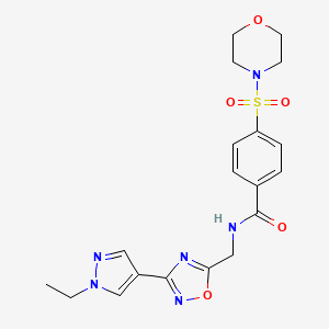N-((3-(1-ethyl-1H-pyrazol-4-yl)-1,2,4-oxadiazol-5-yl)methyl)-4-(morpholinosulfonyl)benzamide