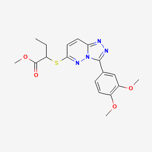 molecular formula C18H20N4O4S B3010909 Methyl 2-((3-(3,4-dimethoxyphenyl)-[1,2,4]triazolo[4,3-b]pyridazin-6-yl)thio)butanoate CAS No. 852437-98-0