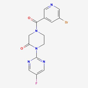 4-(5-Bromopyridine-3-carbonyl)-1-(5-fluoropyrimidin-2-yl)piperazin-2-one