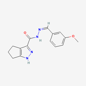 (Z)-N'-(3-methoxybenzylidene)-1,4,5,6-tetrahydrocyclopenta[c]pyrazole-3-carbohydrazide