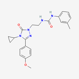 1-(2-(4-cyclopropyl-3-(4-methoxyphenyl)-5-oxo-4,5-dihydro-1H-1,2,4-triazol-1-yl)ethyl)-3-(m-tolyl)urea