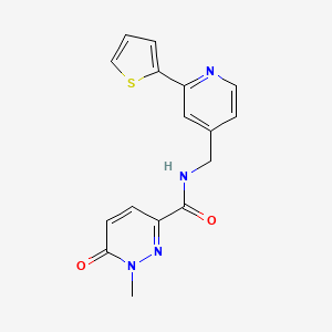 1-methyl-6-oxo-N-((2-(thiophen-2-yl)pyridin-4-yl)methyl)-1,6-dihydropyridazine-3-carboxamide