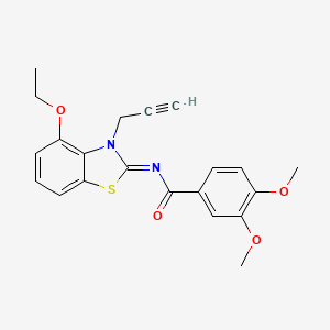 N-(4-ethoxy-3-prop-2-ynyl-1,3-benzothiazol-2-ylidene)-3,4-dimethoxybenzamide