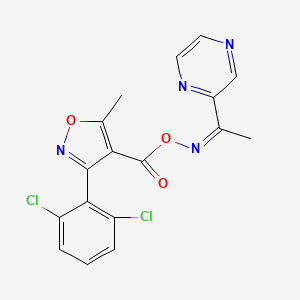 N-({[3-(2,6-dichlorophenyl)-5-methyl-4-isoxazolyl]carbonyl}oxy)-N-[(Z)-1-(2-pyrazinyl)ethylidene]amine