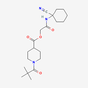 [(1-Cyanocyclohexyl)carbamoyl]methyl 1-(2,2-dimethylpropanoyl)piperidine-4-carboxylate