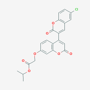 Methylethyl 2-[4-(6-chloro-2-oxochromen-3-yl)-2-oxochromen-7-yloxy]acetate