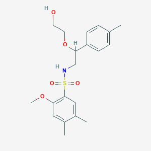 N-(2-(2-hydroxyethoxy)-2-(p-tolyl)ethyl)-2-methoxy-4,5-dimethylbenzenesulfonamide