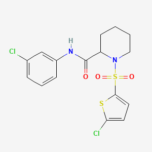 N-(3-chlorophenyl)-1-((5-chlorothiophen-2-yl)sulfonyl)piperidine-2-carboxamide