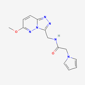 molecular formula C13H14N6O2 B3010956 N-((6-methoxy-[1,2,4]triazolo[4,3-b]pyridazin-3-yl)methyl)-2-(1H-pyrrol-1-yl)acetamide CAS No. 2034371-74-7