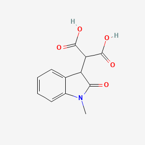 molecular formula C12H11NO5 B3010957 2-(1-Methyl-2-oxoindolin-3-yl)malonic acid CAS No. 890093-17-1