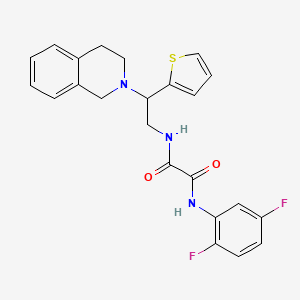 molecular formula C23H21F2N3O2S B3010985 N1-(2,5-difluorophenyl)-N2-(2-(3,4-dihydroisoquinolin-2(1H)-yl)-2-(thiophen-2-yl)ethyl)oxalamide CAS No. 898424-86-7