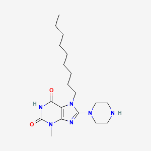 3-Methyl-7-nonyl-8-piperazin-1-ylpurine-2,6-dione