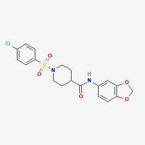 B3010990 N-(2H-1,3-benzodioxol-5-yl)-1-(4-chlorobenzenesulfonyl)piperidine-4-carboxamide CAS No. 848894-47-3
