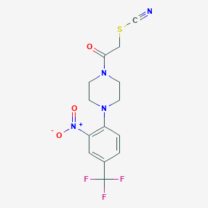 2-{4-[2-Nitro-4-(trifluoromethyl)phenyl]piperazin-1-yl}-2-oxoethyl thiocyanate