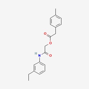 molecular formula C19H21NO3 B3011016 [(3-ETHYLPHENYL)CARBAMOYL]METHYL 2-(4-METHYLPHENYL)ACETATE CAS No. 1797878-37-5