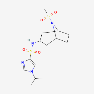 1-isopropyl-N-(8-(methylsulfonyl)-8-azabicyclo[3.2.1]octan-3-yl)-1H-imidazole-4-sulfonamide
