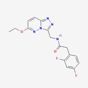 molecular formula C16H15F2N5O2 B3011024 2-(2,4-difluorophenyl)-N-((6-ethoxy-[1,2,4]triazolo[4,3-b]pyridazin-3-yl)methyl)acetamide CAS No. 2034355-28-5