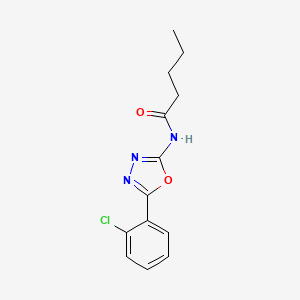 molecular formula C13H14ClN3O2 B3011033 N-[5-(2-chlorophenyl)-1,3,4-oxadiazol-2-yl]pentanamide CAS No. 865249-56-5