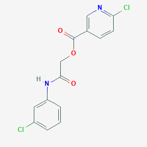molecular formula C14H10Cl2N2O3 B3011035 [2-(3-Chloroanilino)-2-oxoethyl] 6-chloropyridine-3-carboxylate CAS No. 386279-60-3