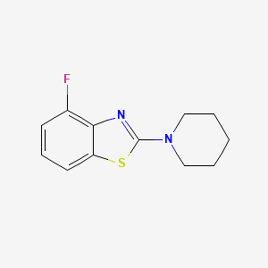 molecular formula C12H13FN2S B3011049 4-Fluoro-2-piperidin-1-yl-1,3-benzothiazole 