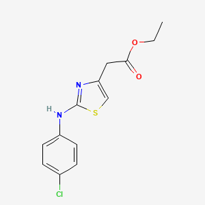 molecular formula C13H13ClN2O2S B3011064 Ethyl 2-(2-((4-chlorophenyl)amino)thiazol-4-yl)acetate CAS No. 402945-43-1