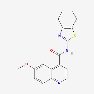 6-methoxy-N-(4,5,6,7-tetrahydro-1,3-benzothiazol-2-yl)quinoline-4-carboxamide