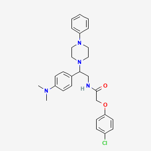 2-(4-chlorophenoxy)-N-(2-(4-(dimethylamino)phenyl)-2-(4-phenylpiperazin-1-yl)ethyl)acetamide