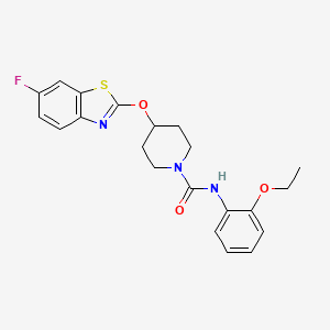 molecular formula C21H22FN3O3S B3011073 N-(2-ethoxyphenyl)-4-((6-fluorobenzo[d]thiazol-2-yl)oxy)piperidine-1-carboxamide CAS No. 1286712-21-7